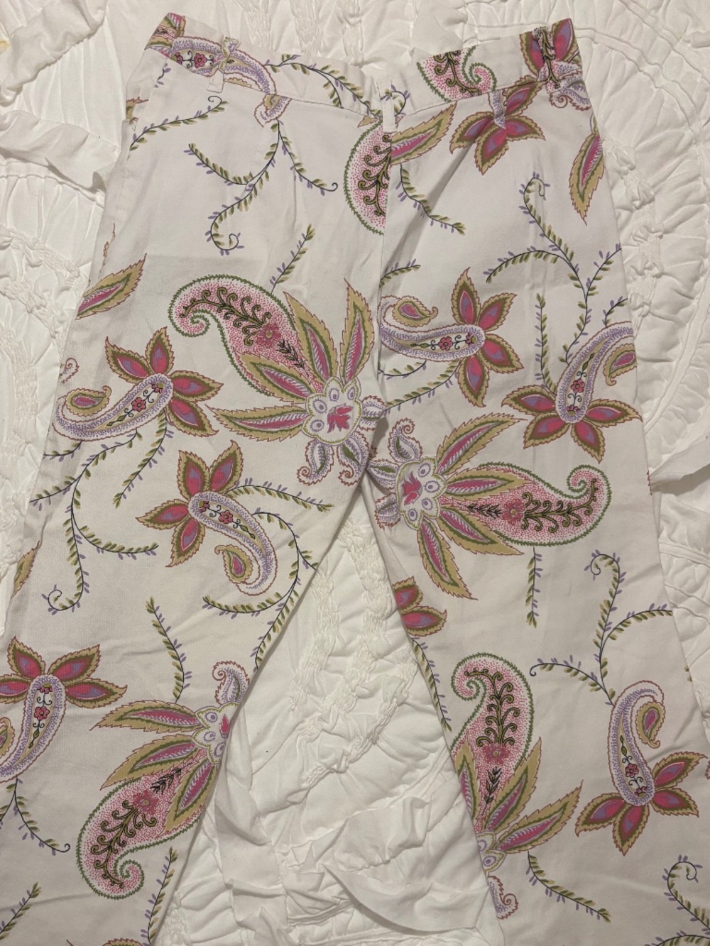 Vintage Paisley Capri Pants